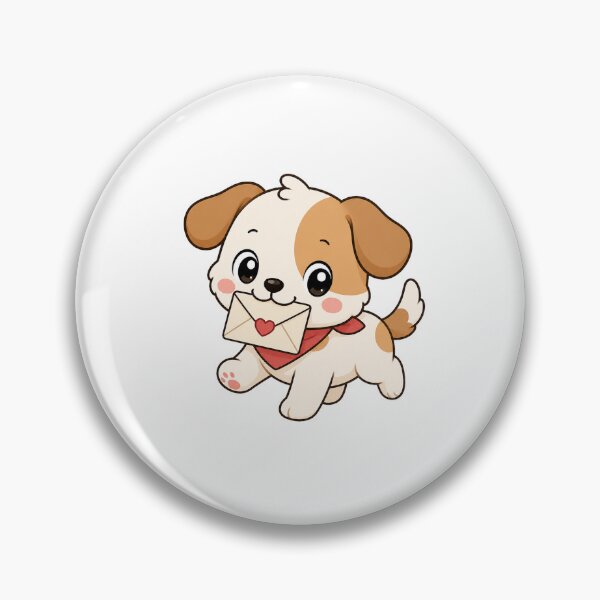 Item preview, Cute Puppy Delivering Love Letter Cartoon Dog Design designed and sold by Seculinator.