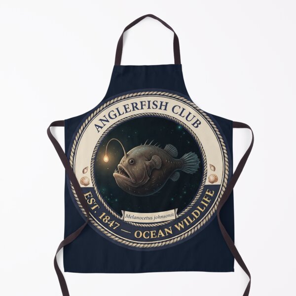 Item preview, Anglerfish Club Vintage Badge designed and sold by CalmCapy Co.