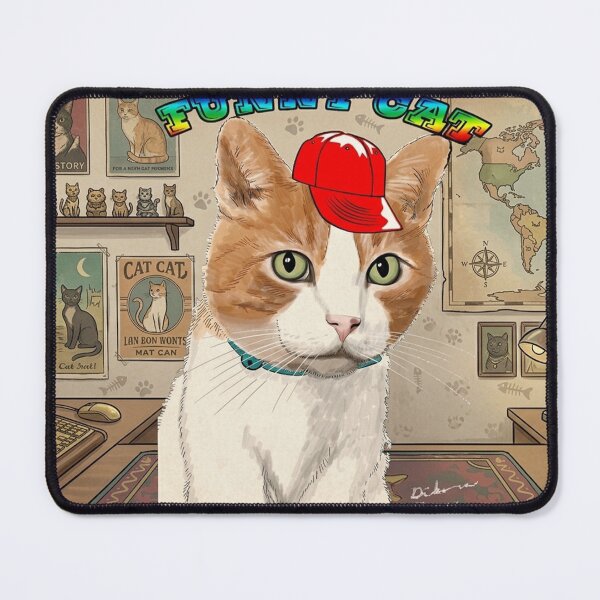 Item preview, Gamer Cat's Retro Command Center designed and sold by Fei Long Design Hub.