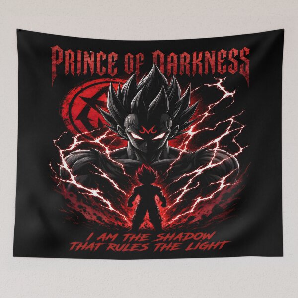 Item preview, Príncipe de las Tinieblas -D.B.Z Shadow Vegeta- Diseño estético del rayo negro y rojo designed and sold by Trinidesigns123.