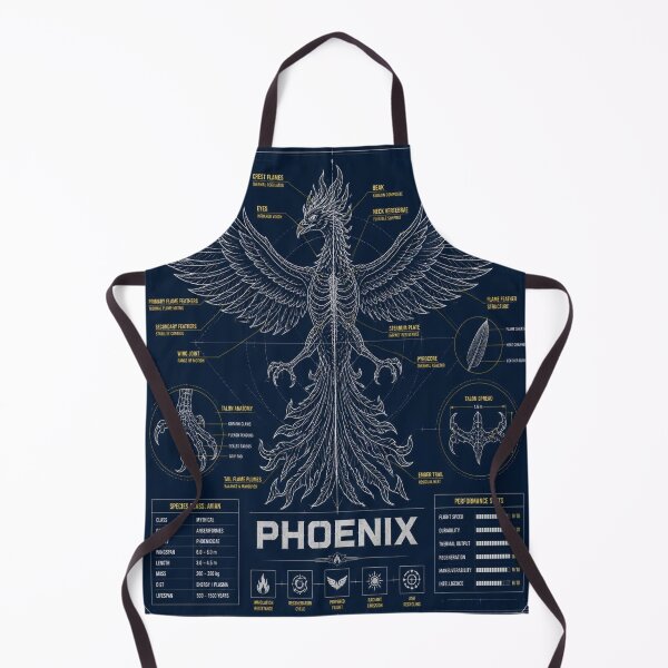 Item preview, Phoenix Bird Blueprint designed and sold by SunnyDesign82.