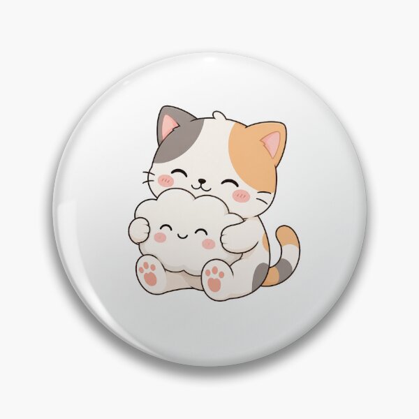 Item preview, Cute Kitten Hugging Happy Cloud Cartoon Cat Design designed and sold by Seculinator.