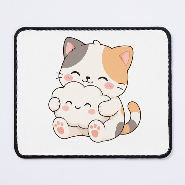 Item preview, Cute Kitten Hugging Happy Cloud Cartoon Cat Design designed and sold by Seculinator.