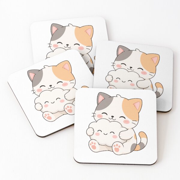 Item preview, Cute Kitten Hugging Happy Cloud Cartoon Cat Design designed and sold by Seculinator.