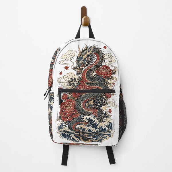 Item preview, Traditional Japanese Dragon Tattoo Art with Peonies designed and sold by kaxymax.