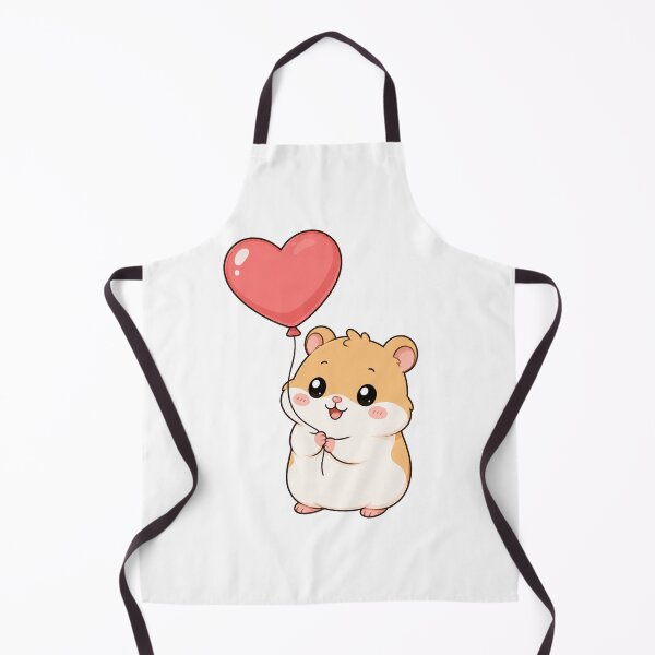 Artikelvorschau, Cute Hamster Holding Heart Balloon Cartoon Animal Design entworfen und verkauft von Seculinator.