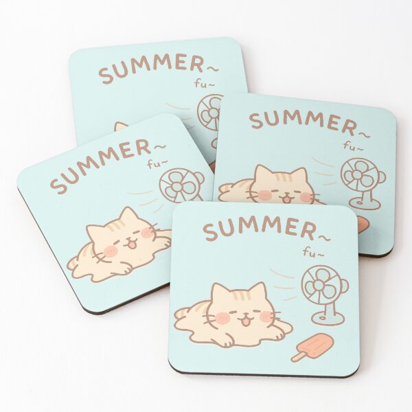 Item preview, Melting Cat Summer Breeze designed and sold by PrintSmithArt.