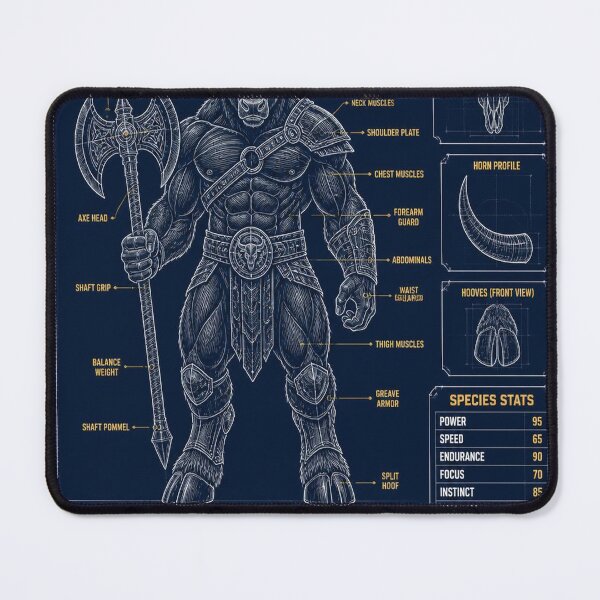 Item preview, Minotaur Warrior Blueprint designed and sold by SunnyDesign82.