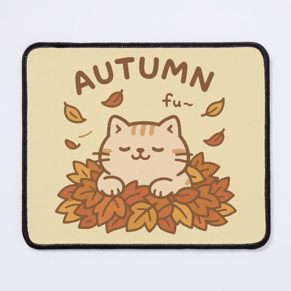 Item preview, Sleepy Cat Autumn Leaves designed and sold by PrintSmithArt.