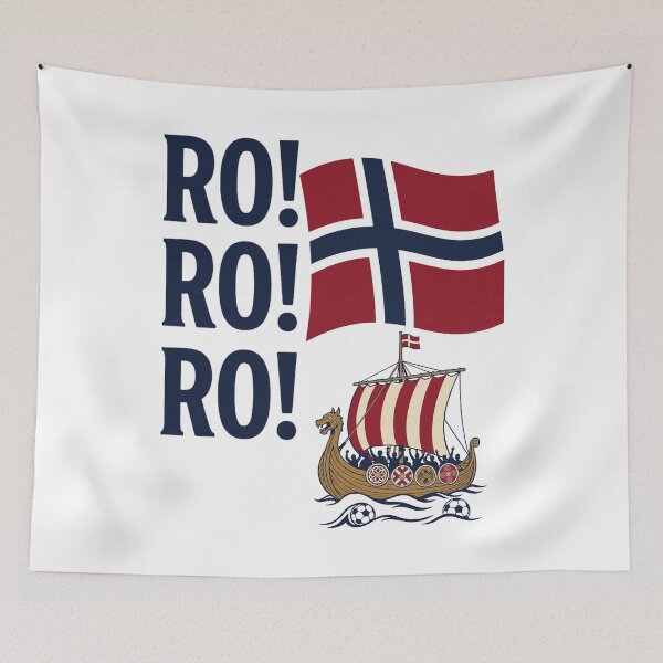 Item preview, Ro Ro Ro Norway Viking Football Supporter Pride designed and sold by FreshVibe Prints.