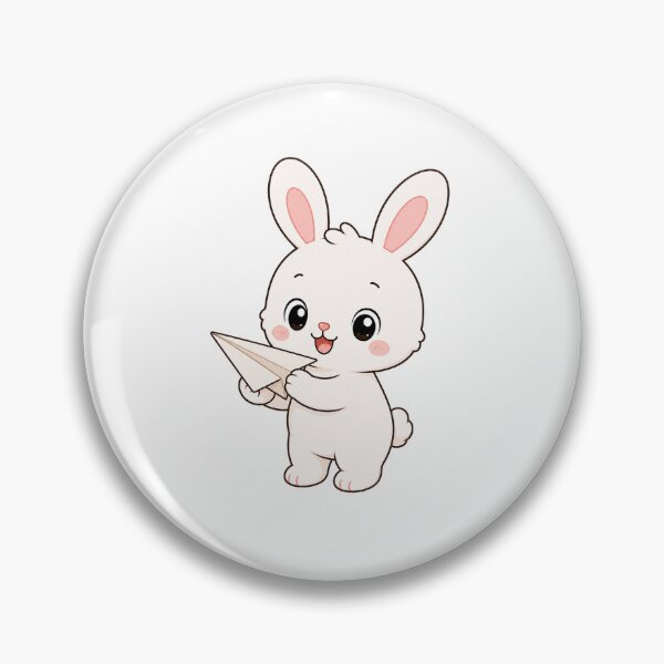 Item preview, Cute Bunny Holding Paper Airplane Cartoon Rabbit Design designed and sold by Seculinator.
