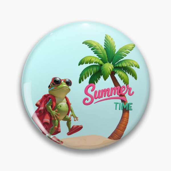Item preview, Cute Frog Summer Time Tropical Beach Design designed and sold by A touch of creativity.