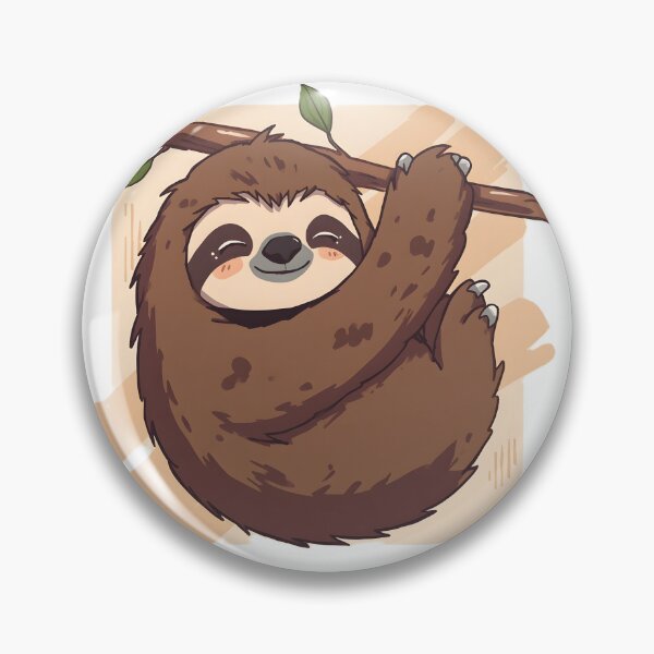 Item preview, Cute Kawaii Sloth Sticker | Adorable Sleeping Sloth Cartoon Illustration designed and sold by dreamz-world.