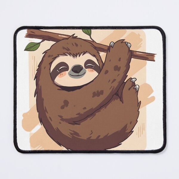 Item preview, Cute Kawaii Sloth Sticker | Adorable Sleeping Sloth Cartoon Illustration designed and sold by dreamz-world.