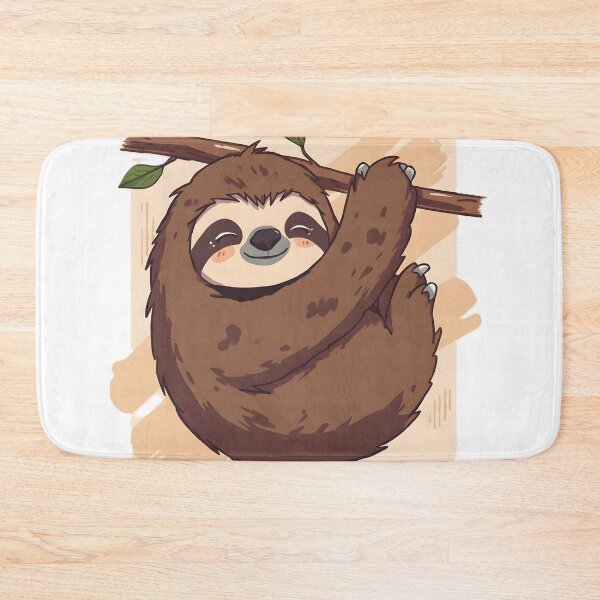 Item preview, Cute Kawaii Sloth Sticker | Adorable Sleeping Sloth Cartoon Illustration designed and sold by dreamz-world.