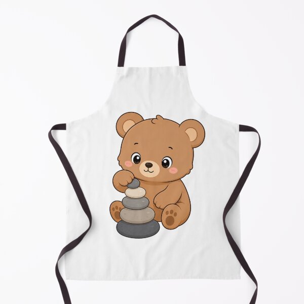 Item preview, Cute Bear Stacking Zen Stones Cartoon Animal Design designed and sold by Seculinator.