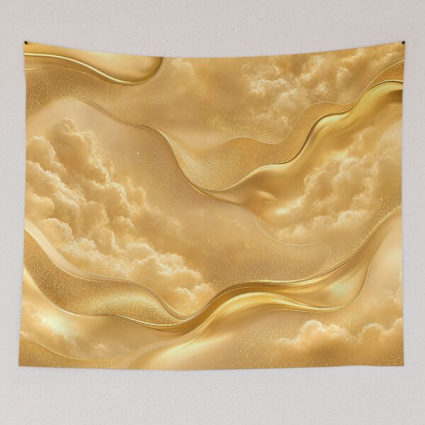 Item preview, Luxury Liquid Gold and Soft Clouds Abstract Texture designed and sold by Aimaniia666.