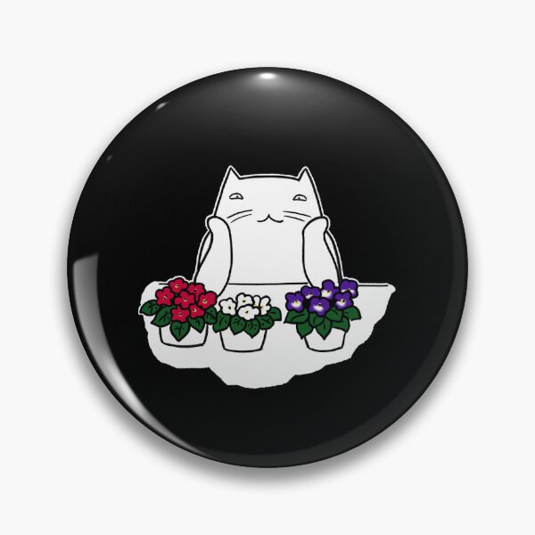 Item preview, Violets lover cat designed and sold by eri-morie.