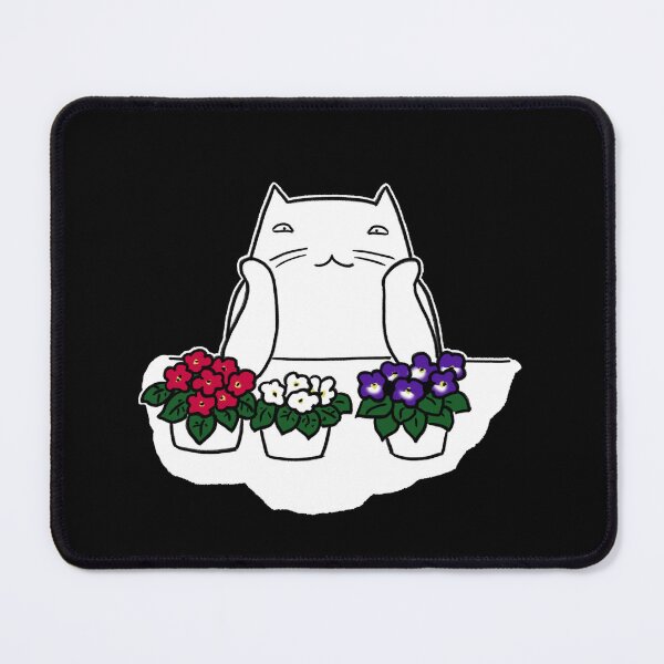 Item preview, Violets lover cat designed and sold by eri-morie.