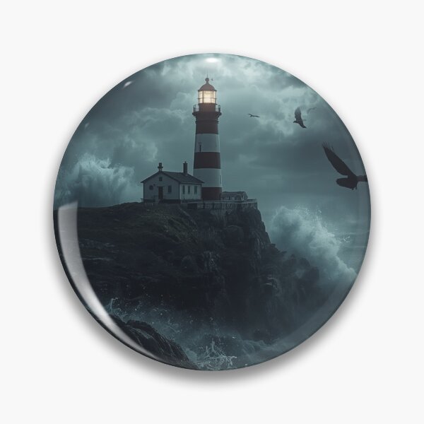 Item preview, Widows Bay – Where Every Storm Has a Witness Vintage Lighthouse T-Shirt | Gothic Coastal Ocean Storm Design designed and sold by Vvmd.