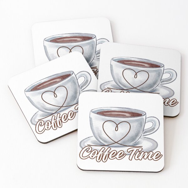 Item preview, Coffee Time Taza Acuarela Corazon Lineal designed and sold by Lorens Designs.