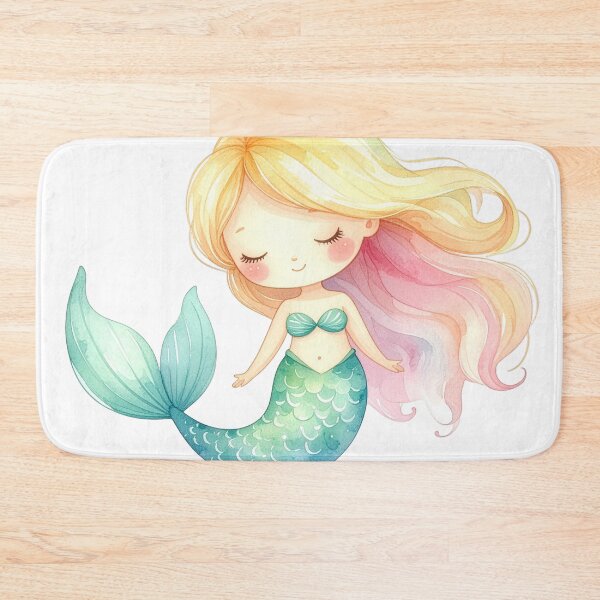 Item preview, Cute Sleeping Mermaid Pastel Illustration designed and sold by Rutvain.