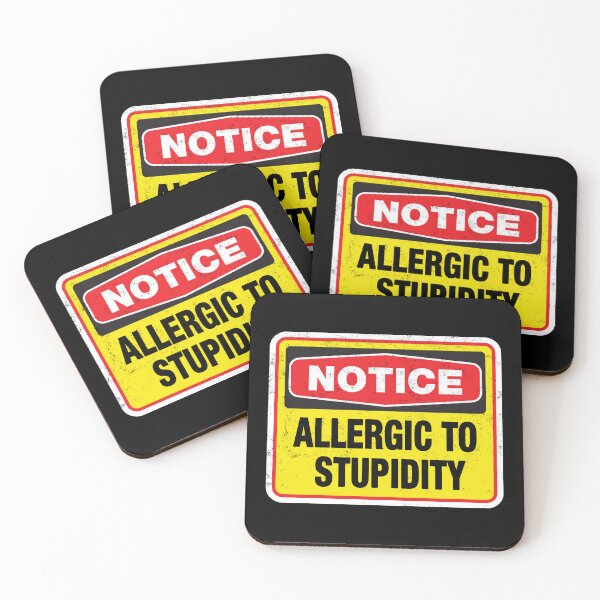 Item preview, Allergic to Stupidity designed and sold by -Koleidescope.