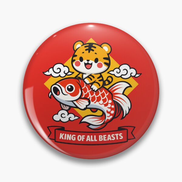 Item preview, Tiger Riding Lucky Koi designed and sold by PrintSmithArt.