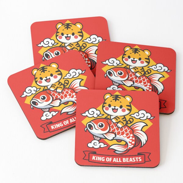 Item preview, Tiger Riding Lucky Koi designed and sold by PrintSmithArt.