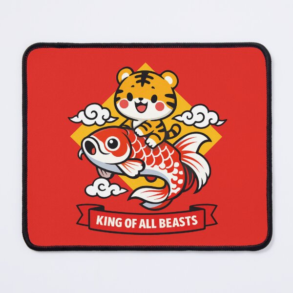 Item preview, Tiger Riding Lucky Koi designed and sold by PrintSmithArt.
