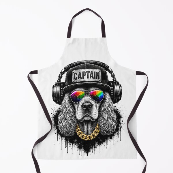 Item preview, American Cocker Spaniel Streetwear Graphic | Cool Cocker Spaniel with Headphones, Rainbow Sunglasses & Gold Chain designed and sold by BDLuck2021.
