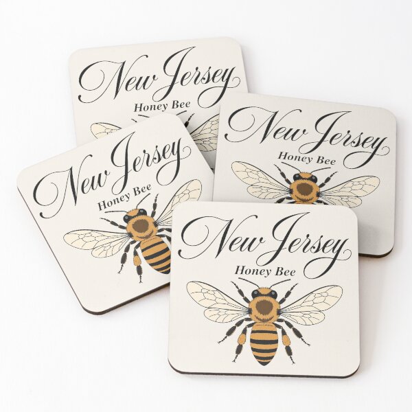 Item preview, New Jersey Honey Bee Retro State Insect Poster designed and sold by The-Drip-Studio.