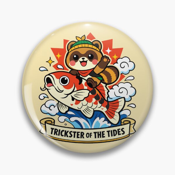 Item preview, Trickster Raccoon Tide Rider designed and sold by PrintSmithArt.
