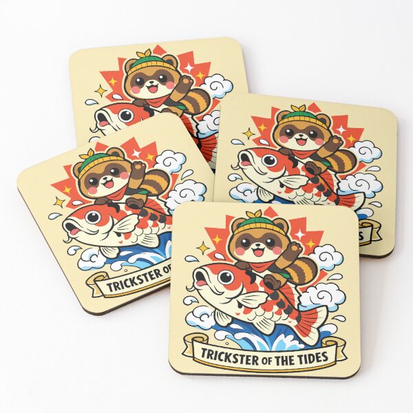 Item preview, Trickster Raccoon Tide Rider designed and sold by PrintSmithArt.