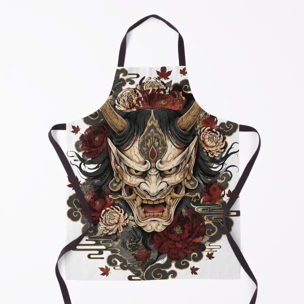Item preview, Hannya Mask with Peonies | Traditional Japanese Tattoo Art designed and sold by kaxymax.