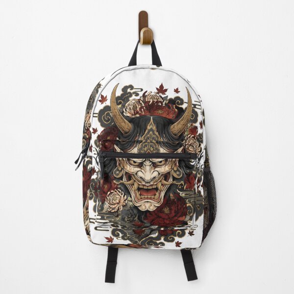 Item preview, Hannya Mask with Peonies | Traditional Japanese Tattoo Art designed and sold by kaxymax.