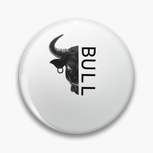 Item preview, Toro negro minimalista con texto vertical BULL designed and sold by EmpireAnthem.