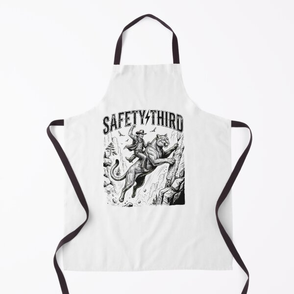 Item preview, Safety Third - Cowboy Riding a Mountain Lion Wild West Humor designed and sold by BumbleBloom7.