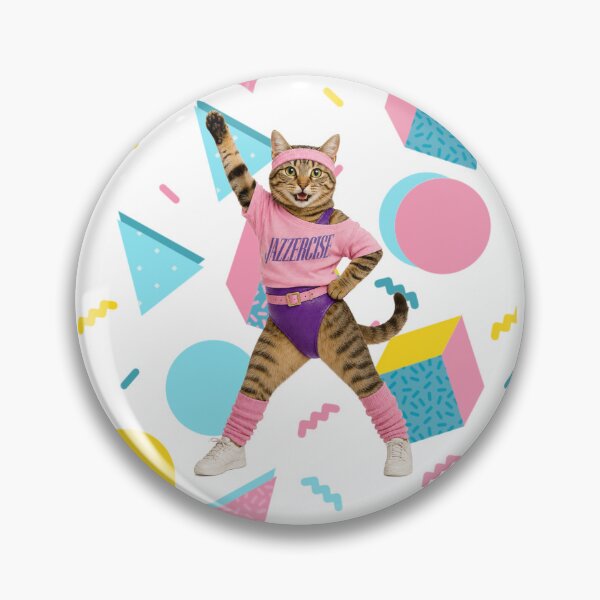 Item preview, 1980s Jazzercise Cat designed and sold by Giddy Bear Gifts.