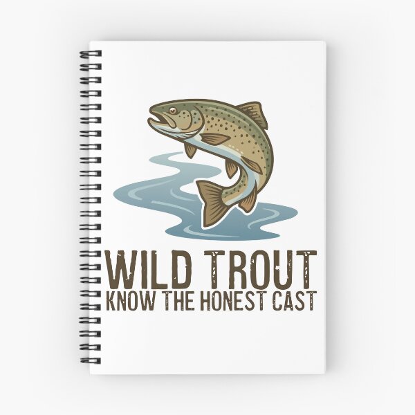 Item preview, Wild Trout know the honest cast, trout fishing logo style illustration. designed and sold by Art-Horizon.