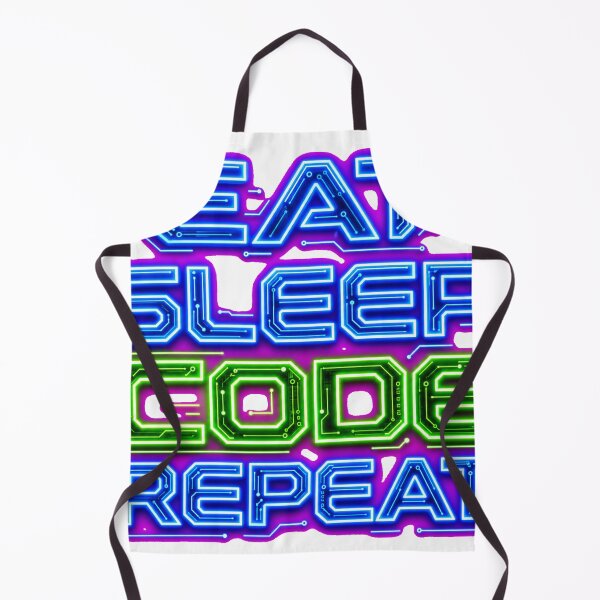 Item preview, EAT SLEEP CODE REPEAT Neon | Programmer Developer Tech Quote designed and sold by Ahmed Nedji.