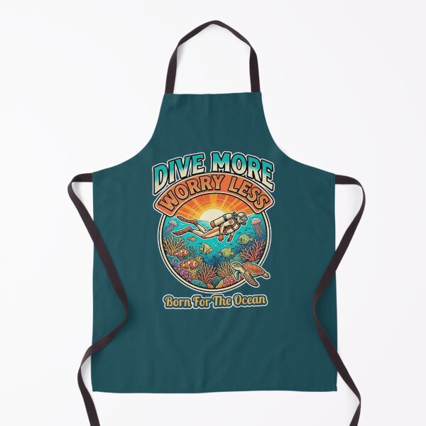 Item preview, Dive More Worry Less Retro Scuba Design designed and sold by weeomano.