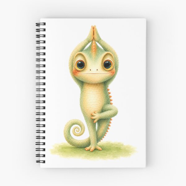 Item preview, Tree Pose Chameleon Yoga Watercolor Print designed and sold by YogiAnimalArt.
