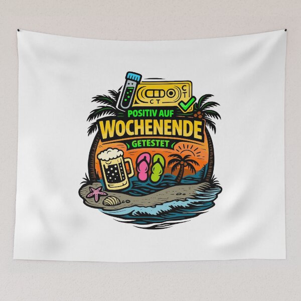 Item preview, Tested positive for weekend motif designed and sold by Pommes im Bett.