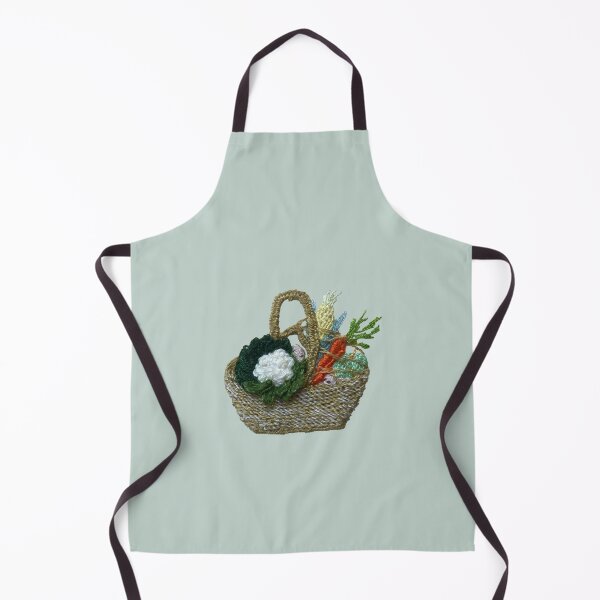 Item preview, Vegetable basket handembroidery designed and sold by Alsa.handembroidery.
