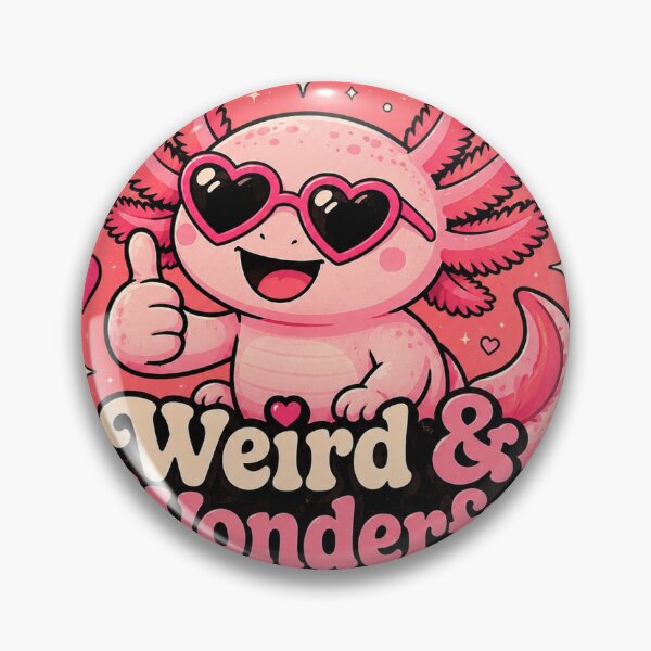 Item preview, Weird and Wonderful Axolotl Funny Vintage Badge Sticker designed and sold by RedRubyBubble.