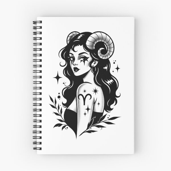 Item preview, Aries Zodiac Sign – Gothic Astrology Tattoo designed and sold by feedmykraken.