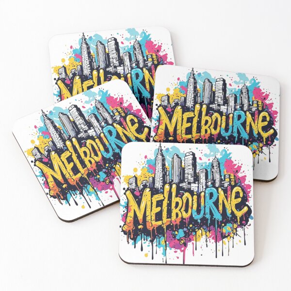 Item preview, Melbourne Graffiti Skyline Urban Street Art designed and sold by ROVVI.