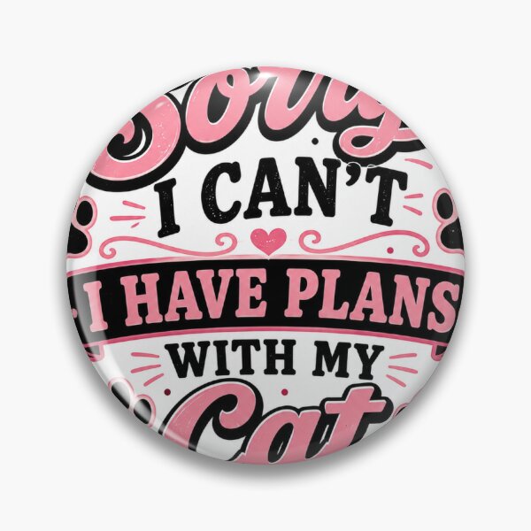 Item preview, Plans With Cat Funny Vintage Badge Sticker designed and sold by RedRubyBubble.
