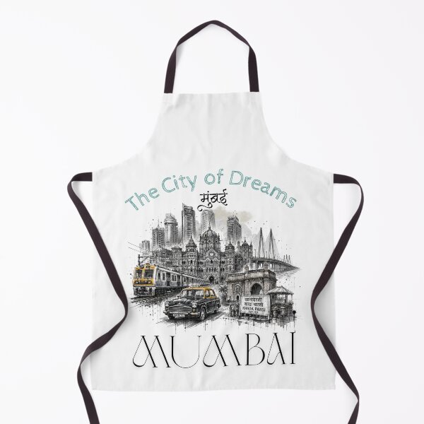 Item preview, Mumbai – The City of Dreams | Taj Mahal Palace, CSMT, Sea Link & Vintage Taxi Graphic T-Shirt | India Travel Streetwear ver 15 designed and sold by mndesignworx.